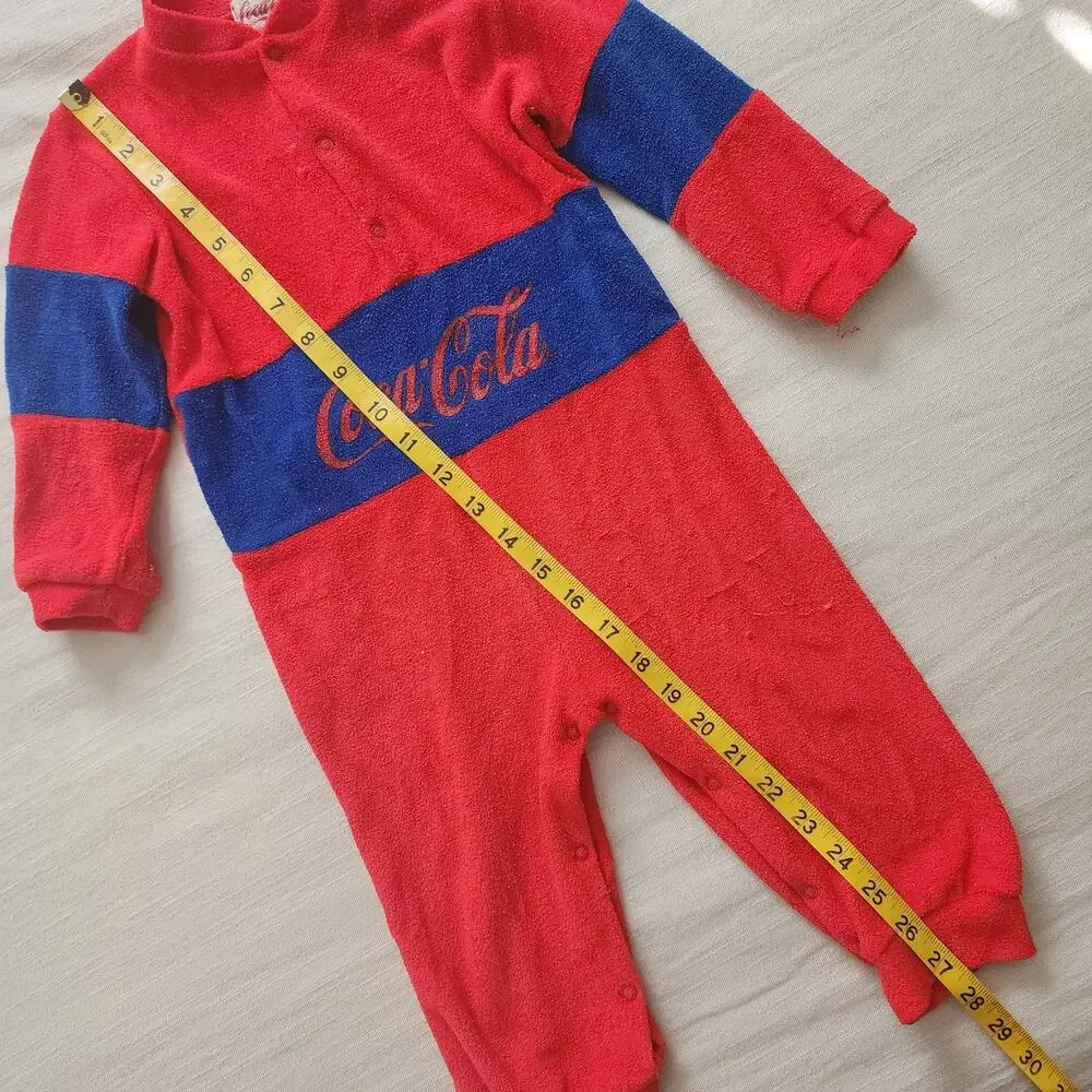 Vintage Cocacola Terrycloth Pajamas/Bodysuit 24 months/2t